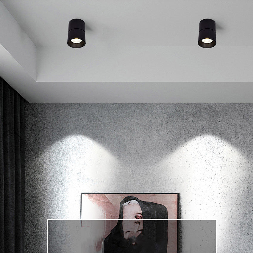 Applique LED Aluminium Ronde New Onuba 7W Noire