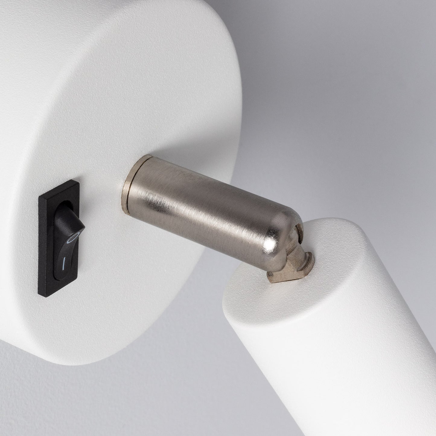 Applique Orientable Aluminium Oasis 1 Spot Blanc avec Interrupteur