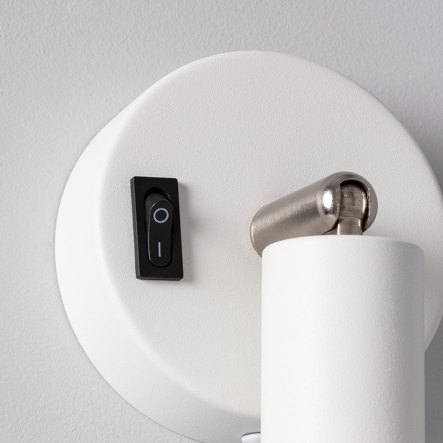 Applique Orientable Aluminium Oasis 1 Spot Blanc avec Interrupteur