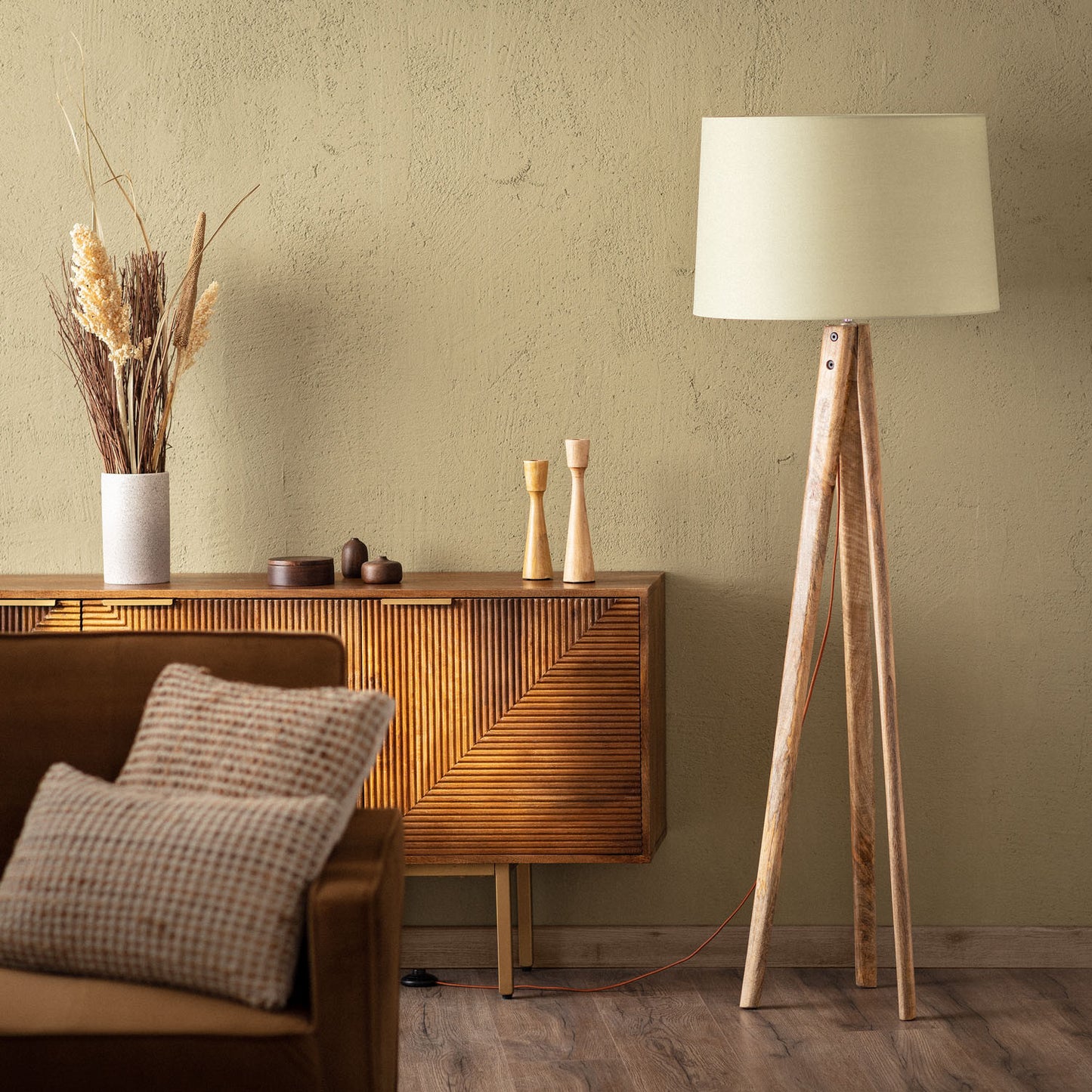 Lampadaire en bois Kumar ILUZZIA