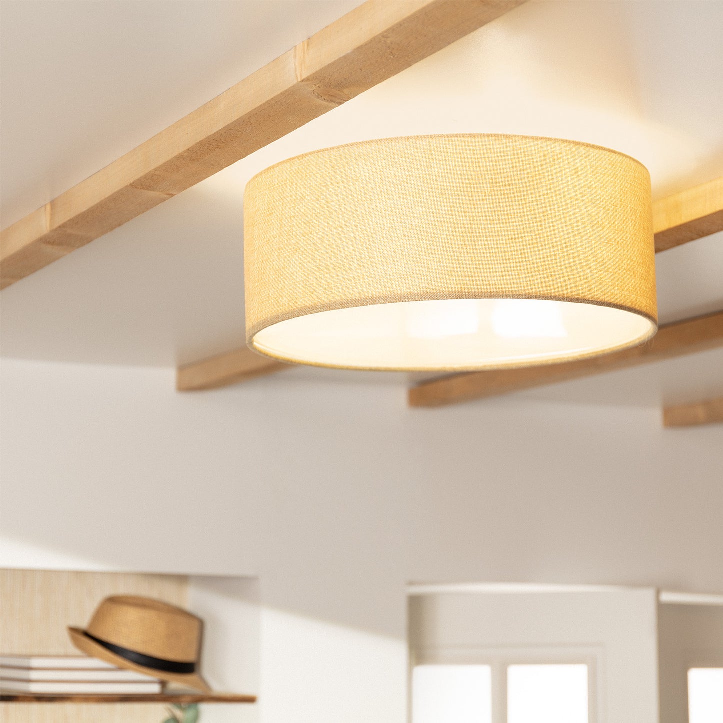 Plafonnier Rond Tissu Korsade Ø450 mm