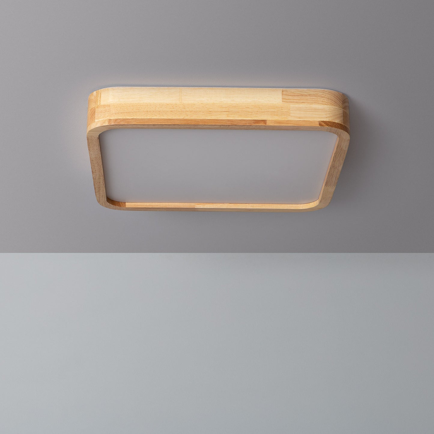 Plafonnier LED Carré Bois 20W CCT Sélectionnable Kayu 400x400 mm