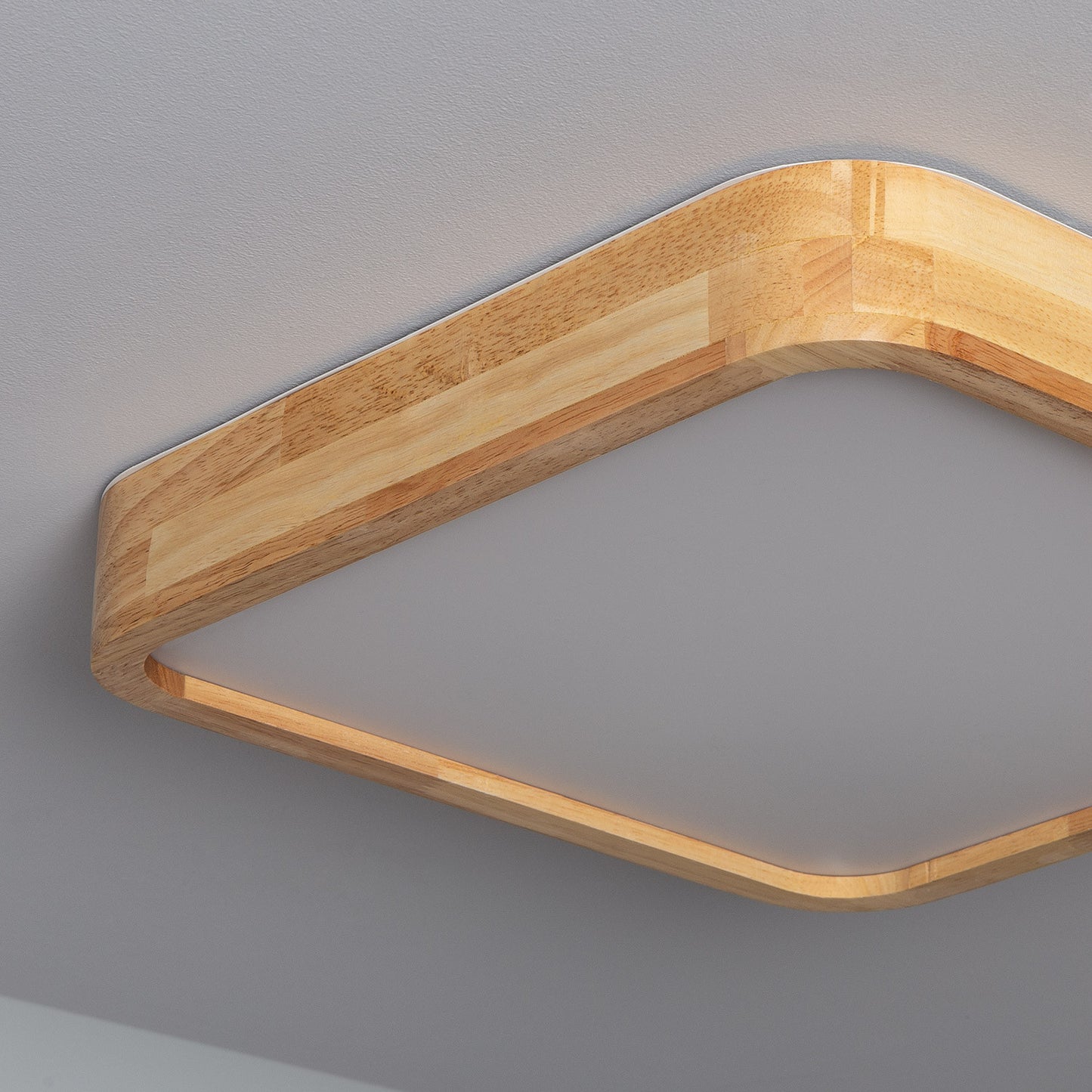 Plafonnier LED Carré Bois 20W CCT Sélectionnable Kayu 400x400 mm