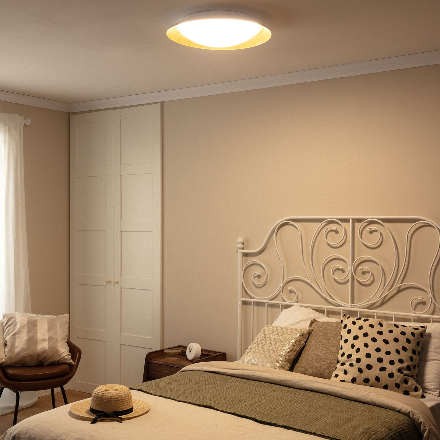 Plafonnier LED Rond Métal 30W CCT Sélectionnable Taylor Ø500 mm