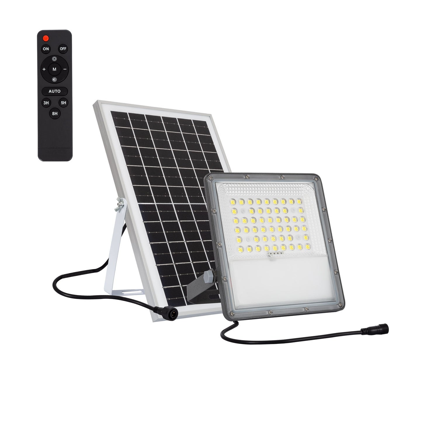 Projecteur LED Solaire 15W 100lm/W IP65 avec Télécommande