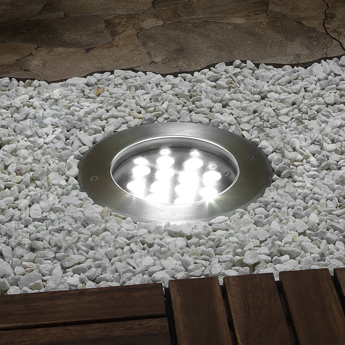 Spot LED Extérieur 12W Inox Encastrable au Sol