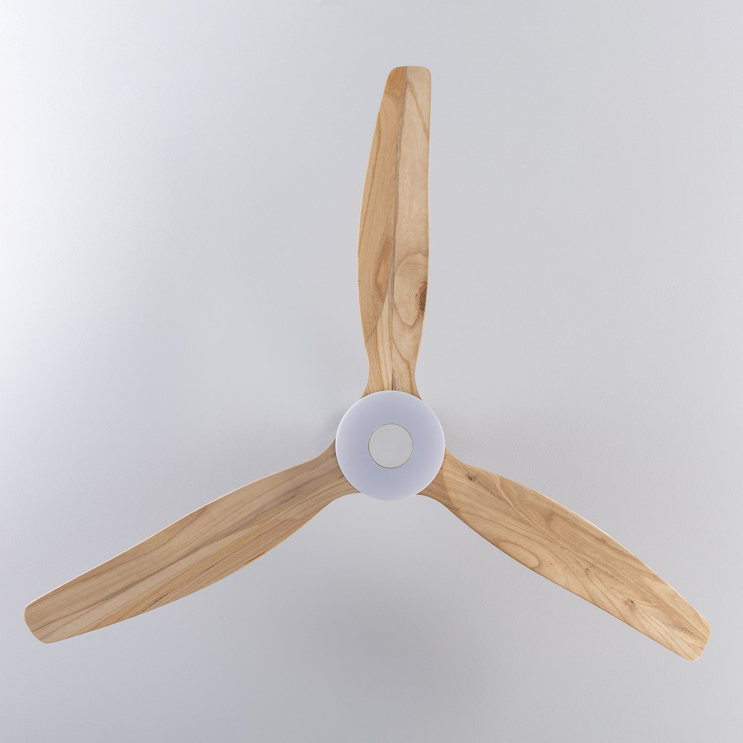 Ventilateur de Plafond LED Mersin Blanc Bois 132cm Moteur DC