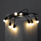 Kit Guirlande Waterproof 5.5m Noire + 8 Ampoules LED E27 G45 3W de Couleurs