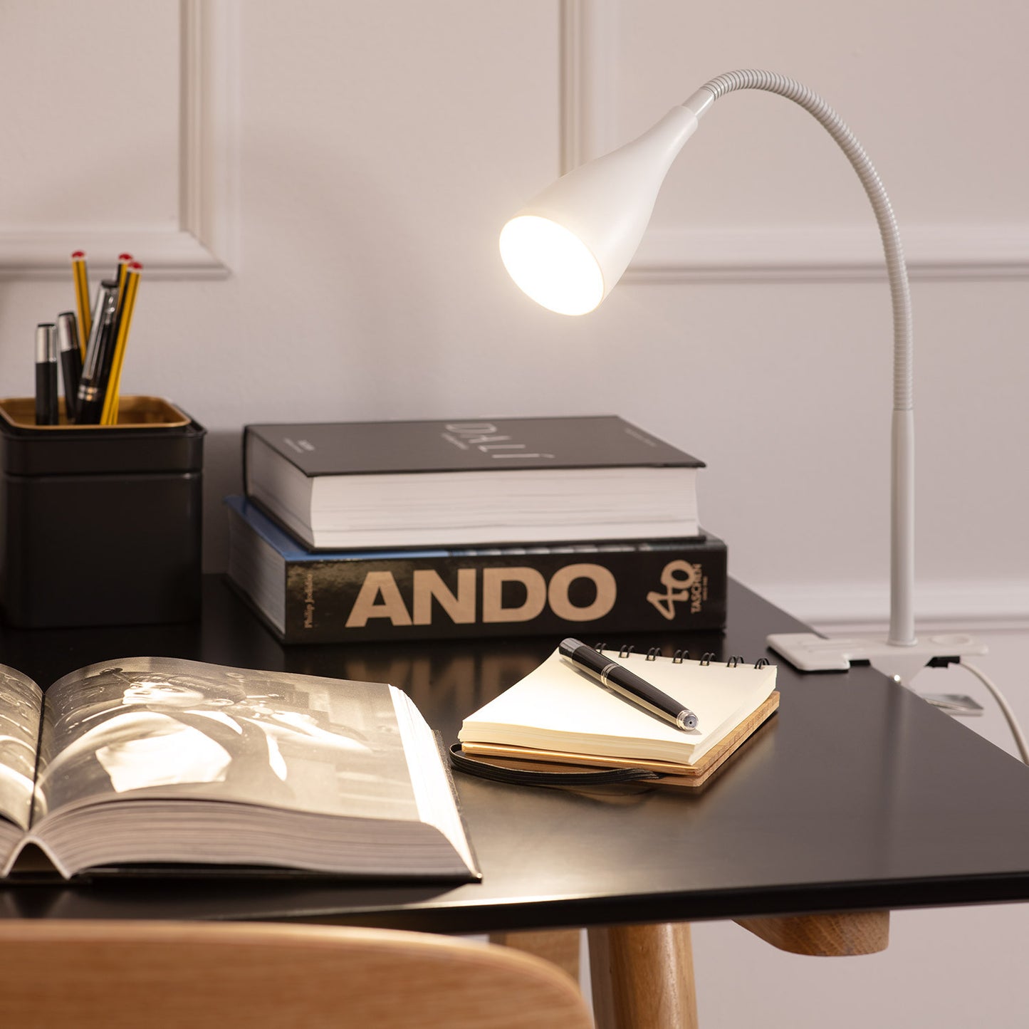 Lampe de Bureau Flex Métal Dandy avec Pince