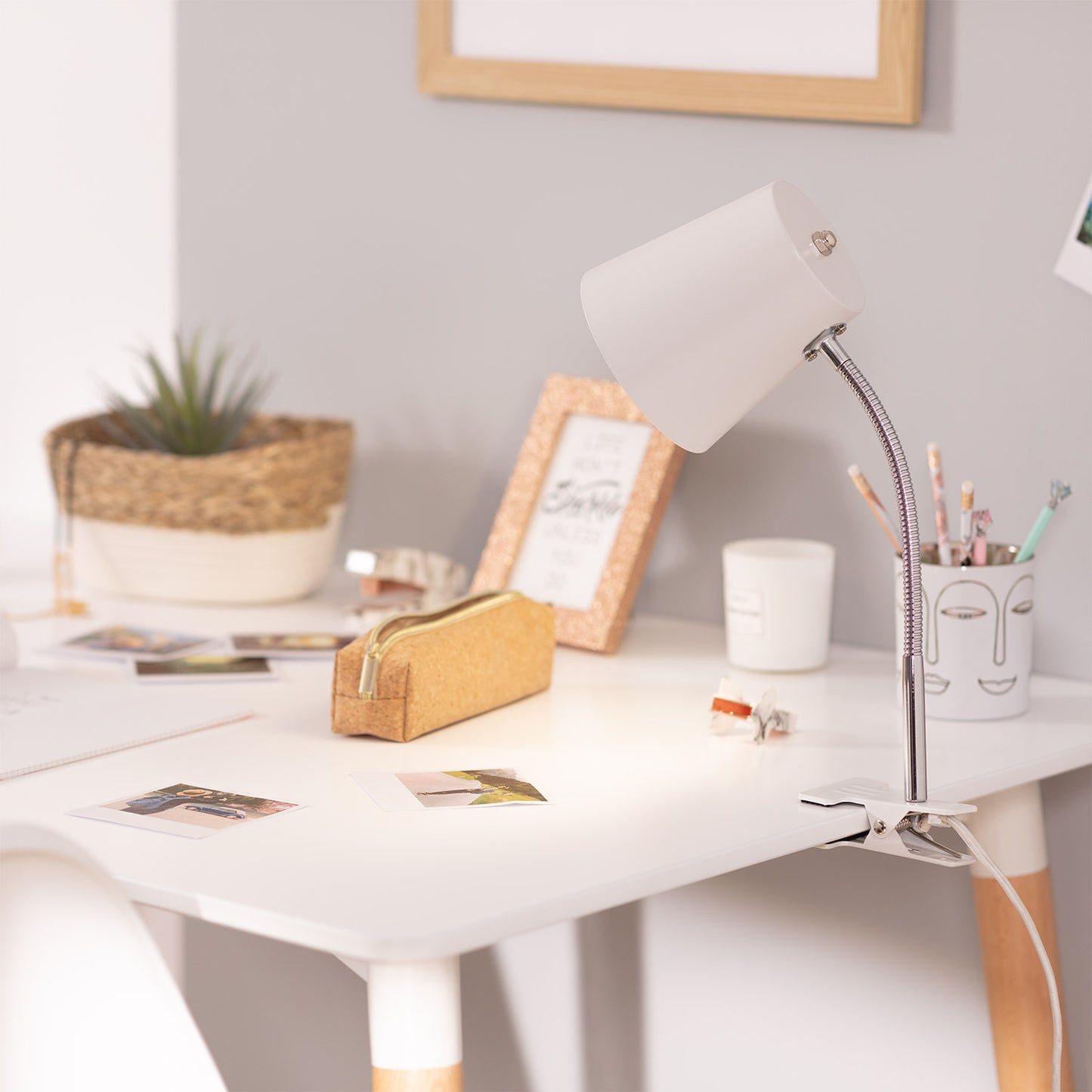 Lampe de Bureau Flex Métal Delavan avec Pince