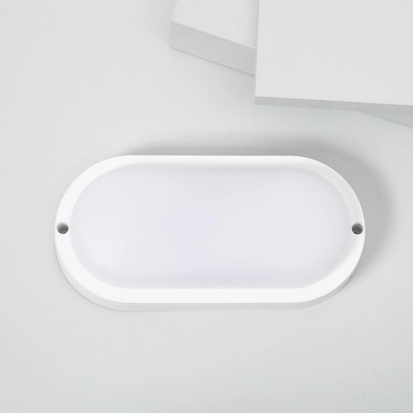 Plafonnier LED Extérieur Ovale 25W Hublot White IP65 96x198 mm
