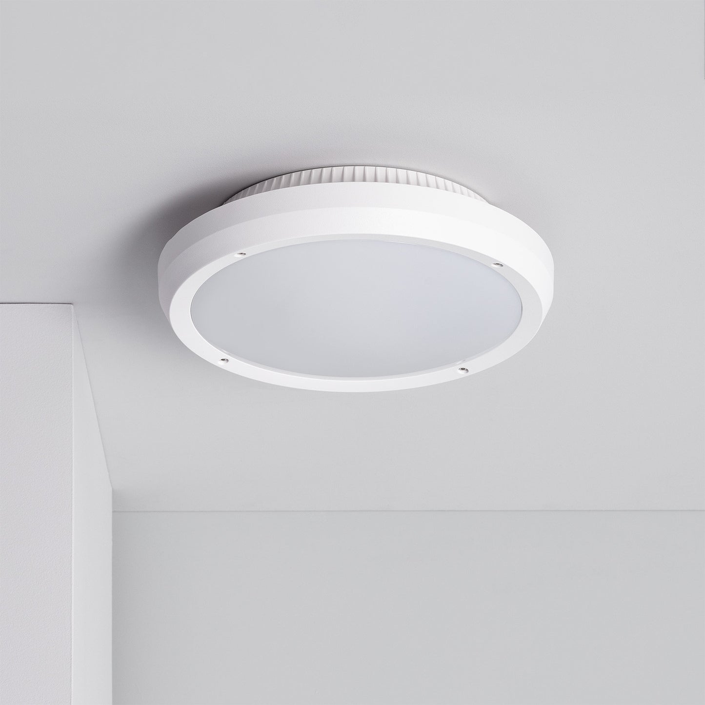 Plafonnier Rond Extérieur Curio IP65 Blanc Ø300 mm