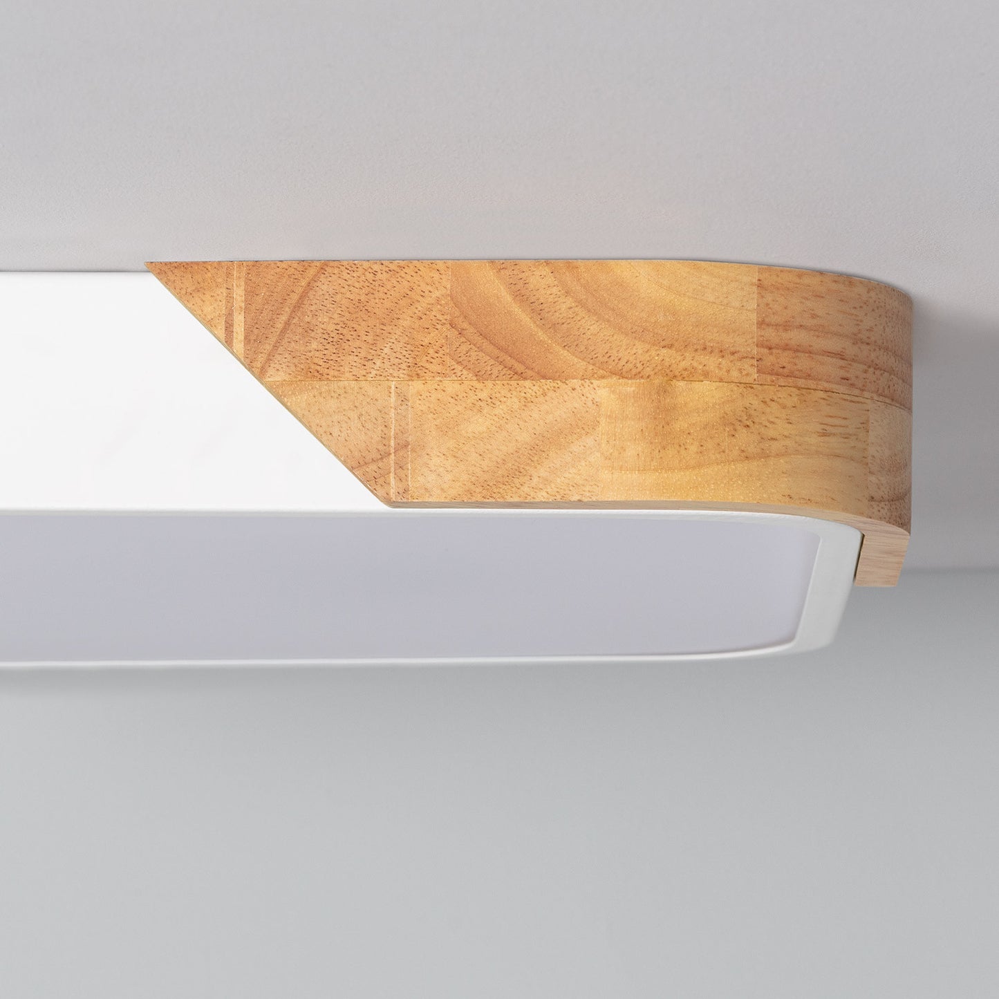 Plafonnier LED Carré Bois 18W CCT Sélectionnable Semi-Dari 325x325 mm