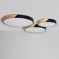 Plafonnier LED Rond Bois 18W CCT Sélectionnable Semi-Dari Ø320 mm