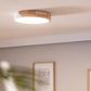 Plafonnier LED Rond Bois 18W CCT Sélectionnable Semi-Dari Ø320 mm