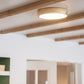 Plafonnier LED Rond Bois 18W CCT Sélectionnable Semi-Dari Ø320 mm