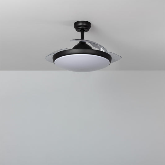 Ventilateur de Plafond LED Kourak Noir 106cm Moteur DC